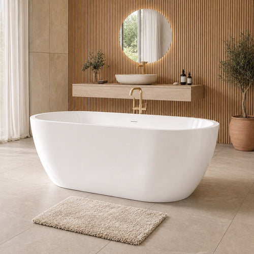 Badplaats Ligbad Bahia 170 x 75 x 58 cm – Vrijstaand Bad – Hoogglans wit