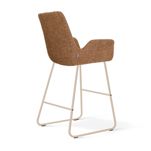 Nolon Nino-Eef barkruk bruin blend - beige onderstel - 65 cm