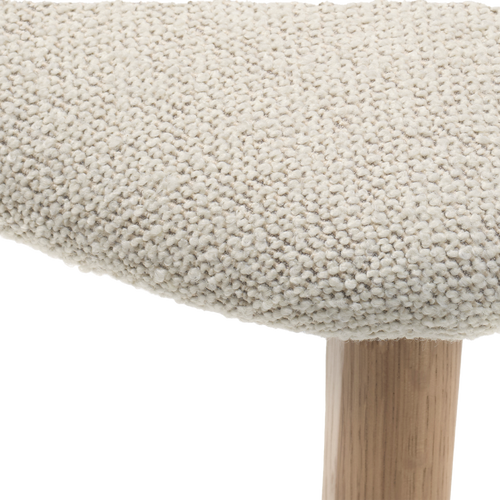 Olivine Eline Eetkamerstoel Bouclé Wit