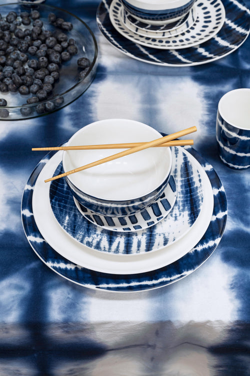 vtwonen - Onderbord - Blauw, Wit - Porselein - 30cm - vtwonen shop