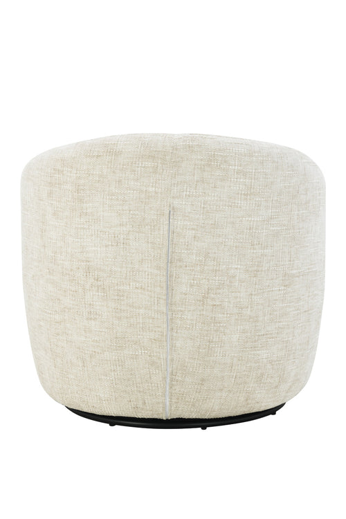 DÉJA Living Draaifauteuil Lilou - Beige Stof - Zithoogte 40cm - vtwonen shop