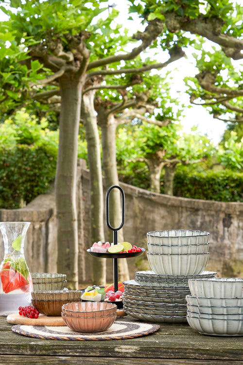 Mica Decorations Corfu Schaal - H9 x Ø17 cm - Keramiek - Grijs - vtwonen shop