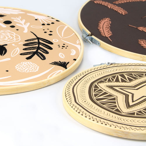 Art for the Home Cirkels met borduursels - Ibiza Vibes - 2x 40cm 2x 30cm 20cm - vtwonen shop