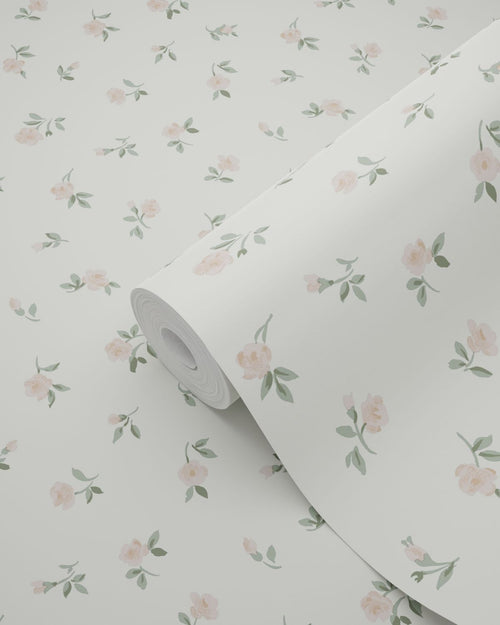 ESTAhome behang vintage bloemetjes groen - 50 x 900 cm - 132217