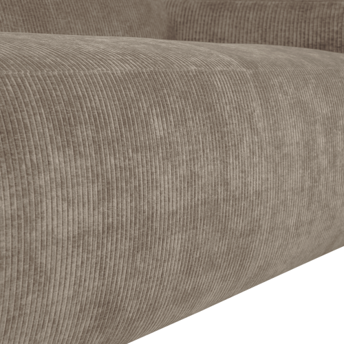 WOOOD 2-zits bank arm rechts Mojo Base - Rib - Donkerzand - 74x185x97