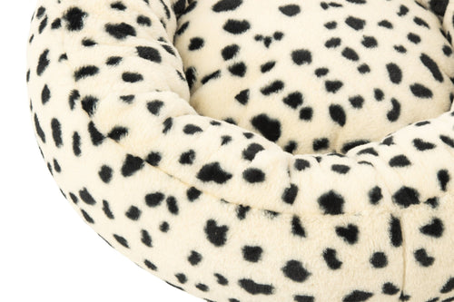 J-Line Kattenmand met dalmatiërmotief - polyester - wit/zwart