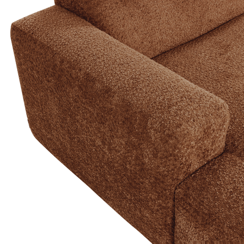 WOOOD chaise longue bank links Mojo Base - Wollig - R.bruin - 74x112x162