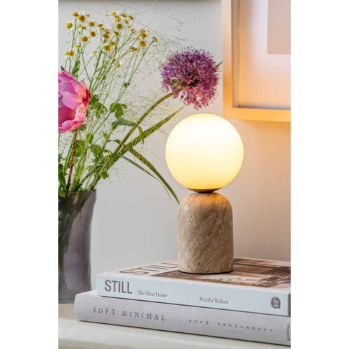 Leitmotiv tafellamp Lazio Sphere - beige - Ø10cm