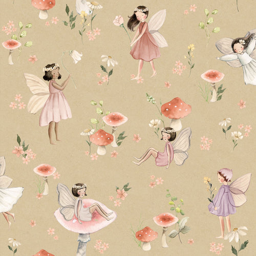 ESTAhome behang elfjes roze en groen - 50 x 900 cm - 131340 - vtwonen shop