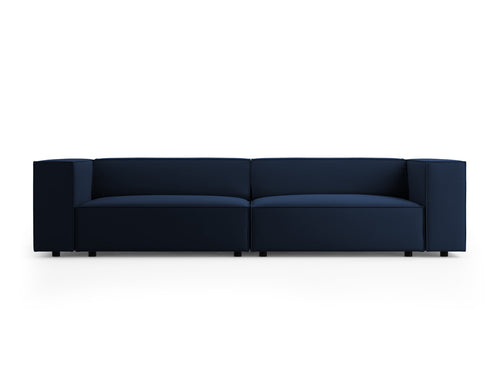 Cosmopolitan Design Bank Arendal 4-zits, flueel, koningsblauw - 102x244x70cm