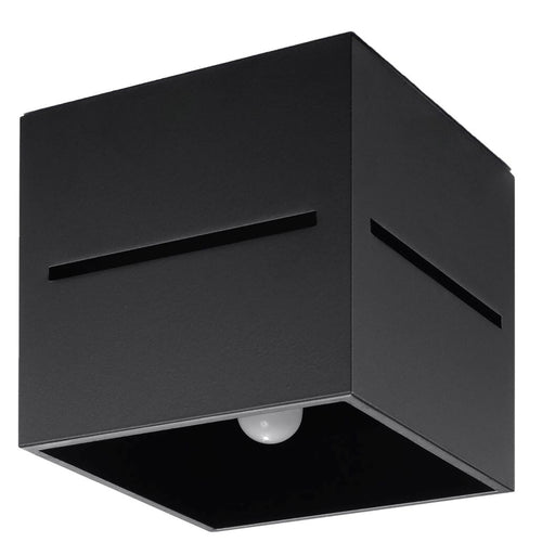 Sollux Lighting Plafondlamp LOBO zwart - 10x10x10cm