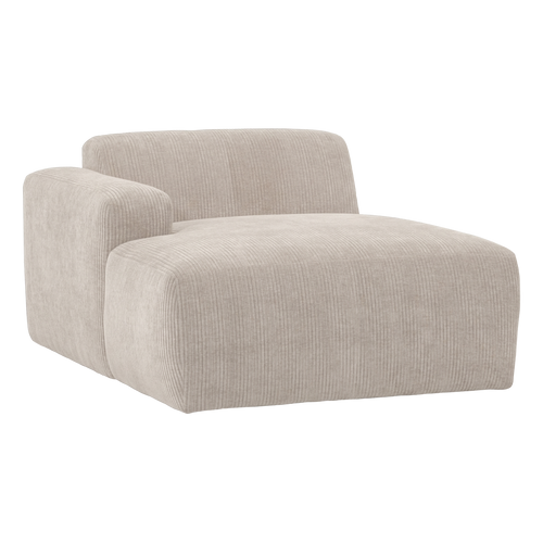 WOOOD chaise longue bank links Mojo Base - Rib - Ecru - 74x112x162