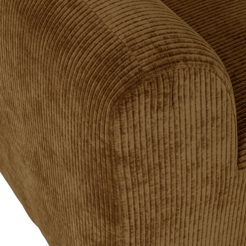 WOOOD eetbank 164 cm rugleuning Mojo Base - Rib - Honinggeel - 83x164x76