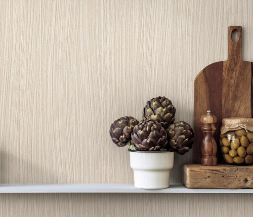 Erismann behang effen warm beige - 53 cm x 10.05 m - 661214 - vtwonen shop