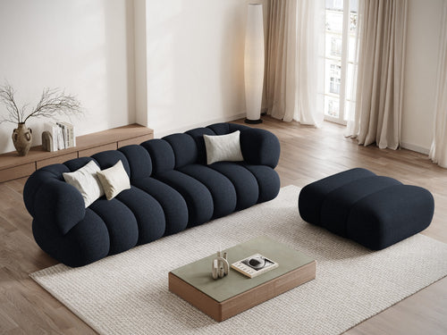 Cosmopolitan Design Bank Koge 4-zits, chenille marineblauw - 95x240x70cm