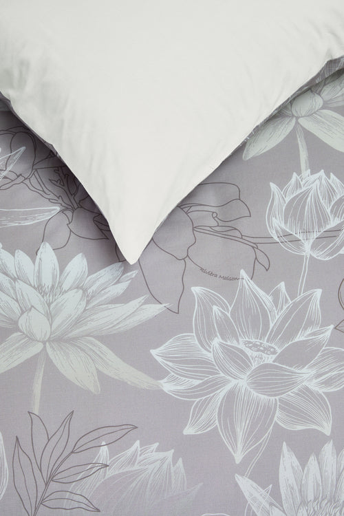 Rivièra Maison Dekbedovertrek Amelia - 140 x 200/220 cm - Taupe
