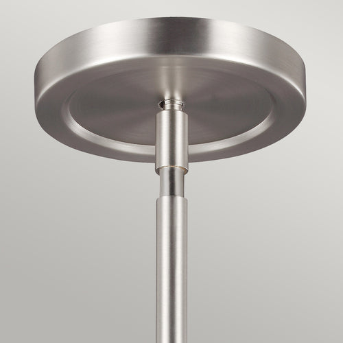 Elstead Prospect Park - Hanglamp Rond 4 Lichten Satijnnikkel, Chroom, E27