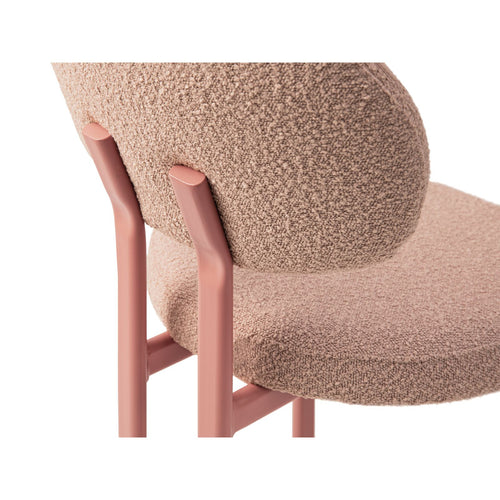 Set van 2 stoelen met gesp Sam boucle poederroze - 52x51x82cm