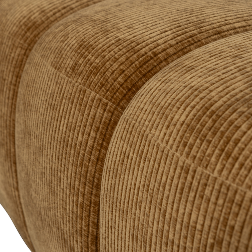 WOOOD Eetbankje 164 cm Mojo - Ribstof - Honing Geel - 49x164x45