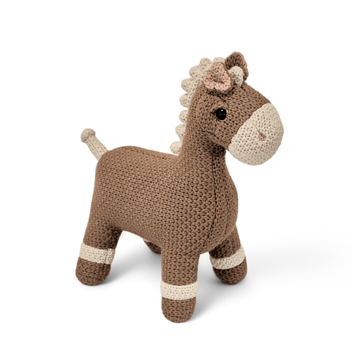 Pintado & Lacado knuffeldier Paard - bruin - 33 cm