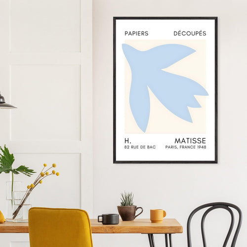 Artfulprints Poster Matisse – Shapes in the air light blue   - 50x70 cm - Blauw