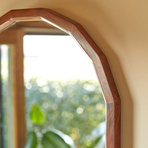 Tikamoon Decoratieve spiegel in massief palissander 120x56 cm - Bruin - vtwonen shop