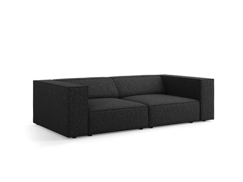 Cosmopolitan Design Bank Arendal 3-zits, chenille, zwart - 102x204x70cm