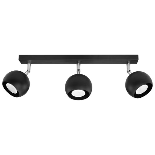 Sollux Lighting Plafondlamp OCULARE 3 zwart - 45x10x16cm