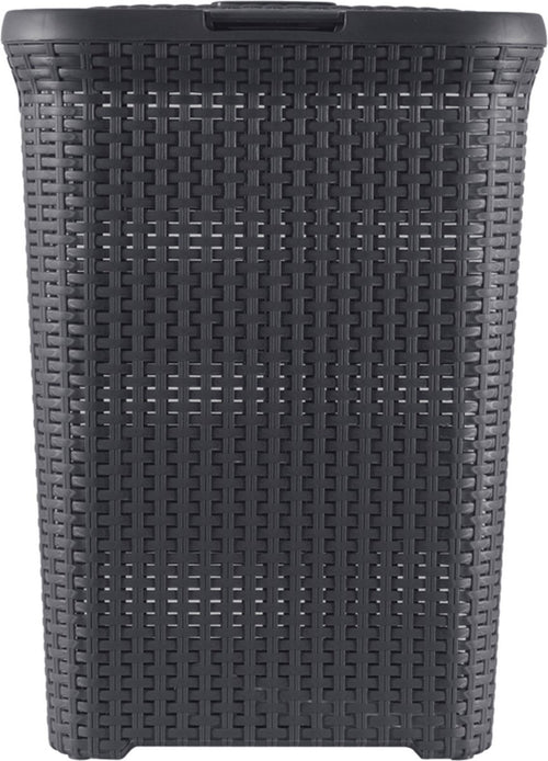 Curver Style Wasmand met Deksel - 60L - Antraciet - vtwonen shop