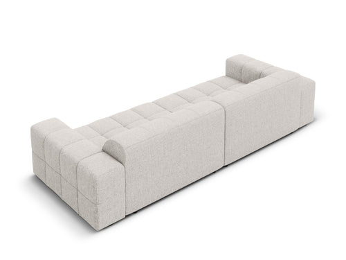 Cosmopolitan Design Bank Chicago 4-zits, chenille lichtgrijs - 102x252x78cm