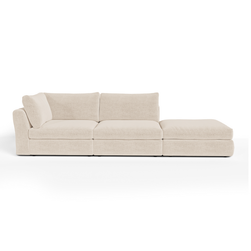 Sia Home - Modulaire bank NEST - Zacht aanvoelende geweven stof - Beige - 301 CENTIMETERScm