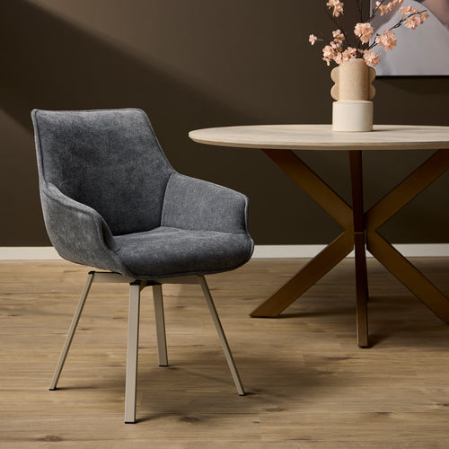 Starfurn  eetkamerstoel Mees - grijs - 62,5x57x86,5cm - vtwonen shop