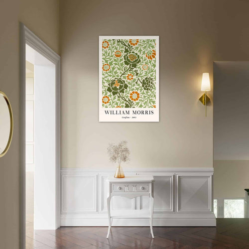 Artfulprints Poster met Lijst William Morris - Grafton 1883   - A4 21x29.7 cm - Groen