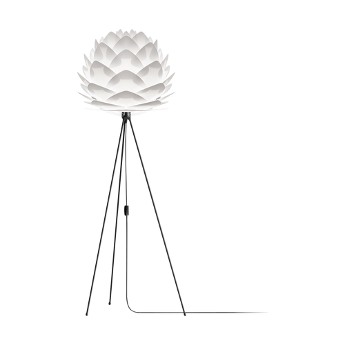 Umage Silvia Medium vloerlamp white - met tripod zwart - Ø 50 cm - vtwonen shop