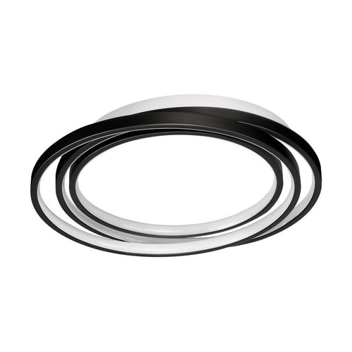 Nova Luce ARBOR Geïntegreerde LED-plafondlamp, matzwart, Triac dimbaar, 27W, 810lm, 3000K