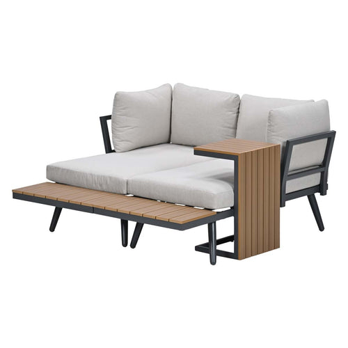 Garden Impressions loungeset Tibo 3-delig - donker grijs
