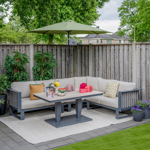 Garden Impressions Lounge dining set Gabon 5-delig - donker grijs