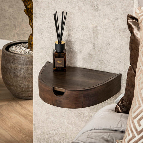 Giga Living Nachtkastje Cove - Bruin Hout - 27x34x8cm