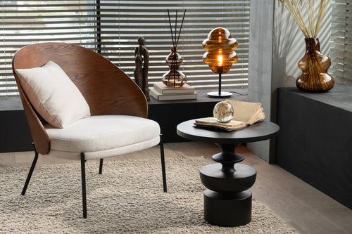 J-Line loungestoel - multiplex/metaal - bruin/beige