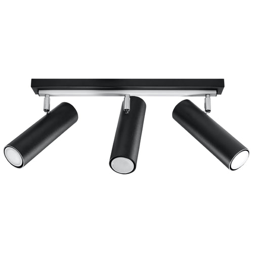 Sollux Lighting Plafondlamp DIREZIONE 3 zwart - 45x6x20cm