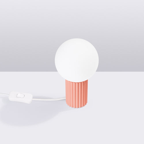 Sollux Lighting Tafellamp HALO perzik - 12x12x19cm