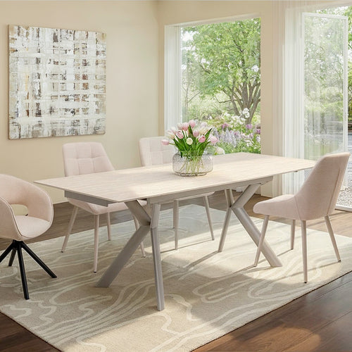 Kare Design Uitschuifbare Eettafel Xenia 200x80cm wit