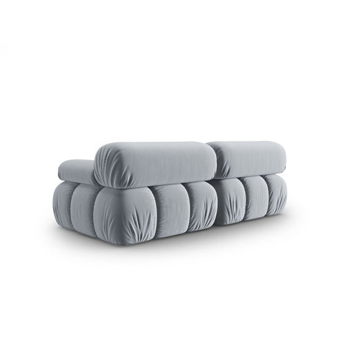 Cosmopolitan Design - Modulaire bank Cortina 2-zits, flueel lichtblauw - 94x188x70cm
