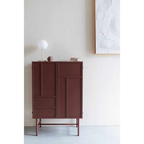 Housecraft Living Davis Kast Metaal Bruin/ Rood - vtwonen shop