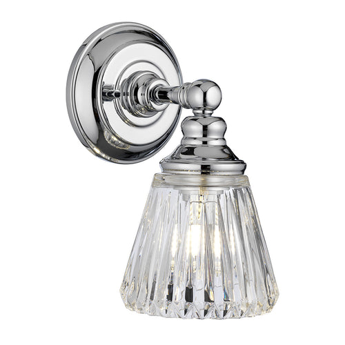 Keynes 1 Lichte Wandlamp Gepolijst Chroom IP44