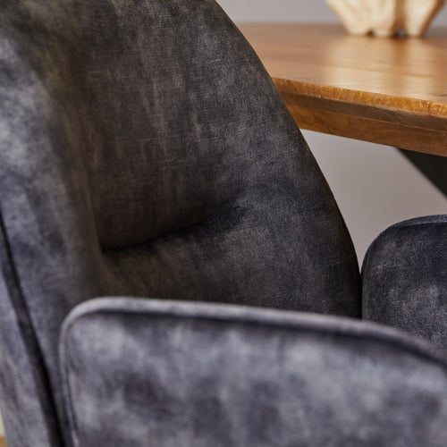 StarFurn Eetkamerstoel Nova - Antraciet Stof - Set van 2 - vtwonen shop