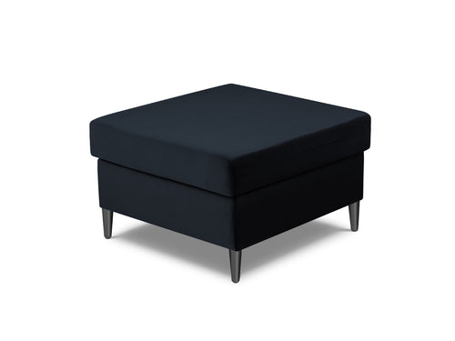 Cosmopolitan Design Poef Kyoto flueel, donkerblauw - 70x70x45cm