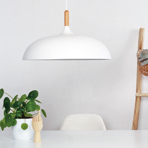 Mexlite hanglamp bjorr - 1 lichts - 45x 170 cm - wit