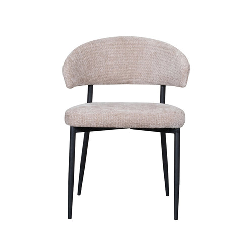 LABEL51 Eetkamerstoel Bliss - Beige Stof - Zithoogte 47cm - Set van 2 - vtwonen shop