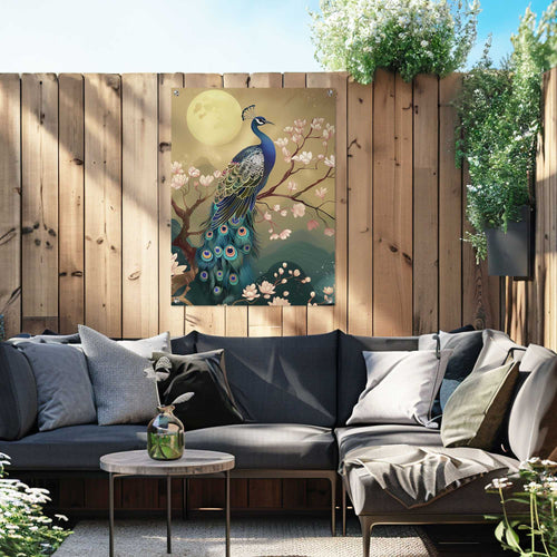 Reinders tuinposter Pauw onder de Maan - 80x60cm